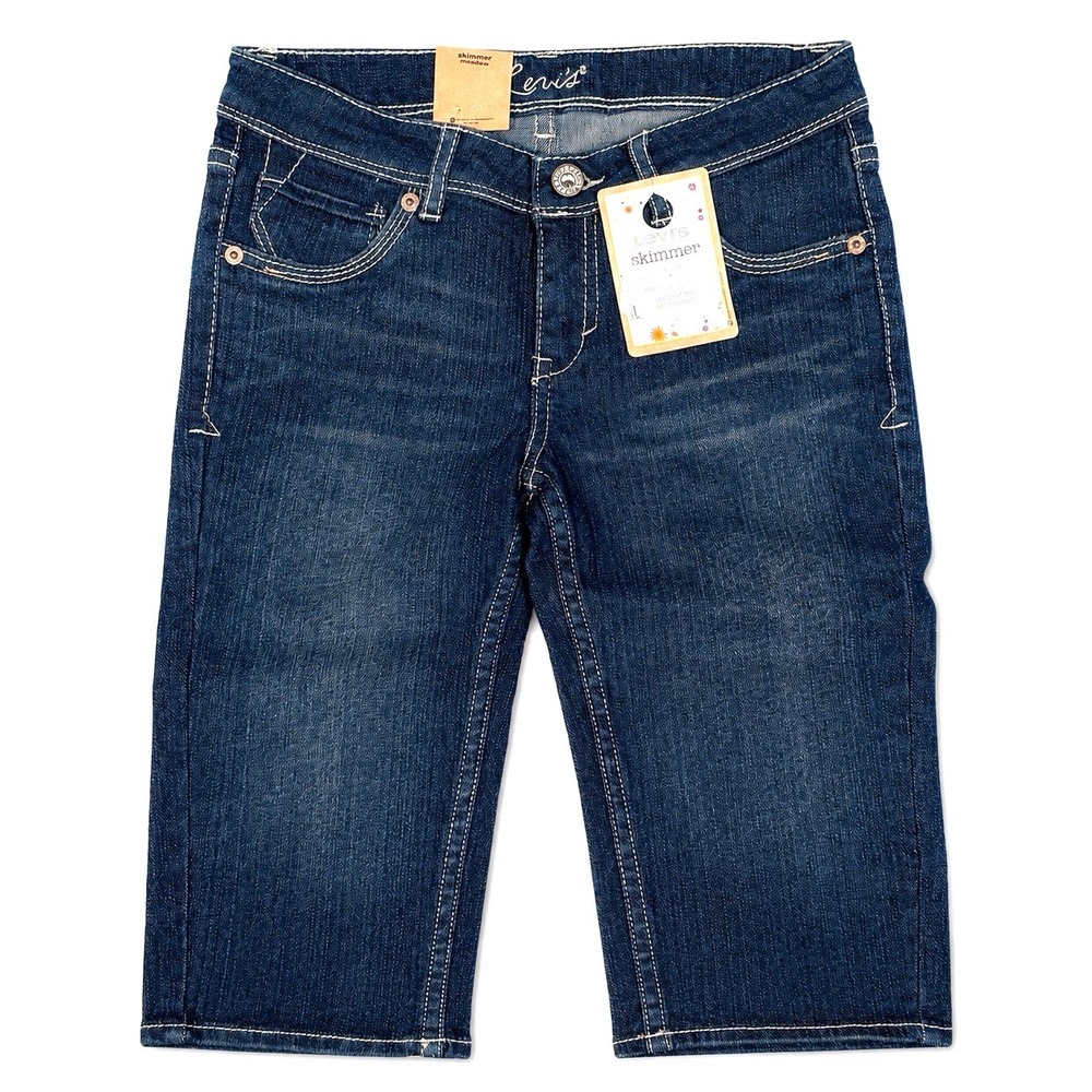 Levi's Skimmer Bermuda Denim Shorts Girls Size 10 Regular Adjustable Waist NWT